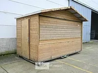 Houten marktkraam tuinhuis gedemonteerd/kliksysteem - afbeelding 12 van  13