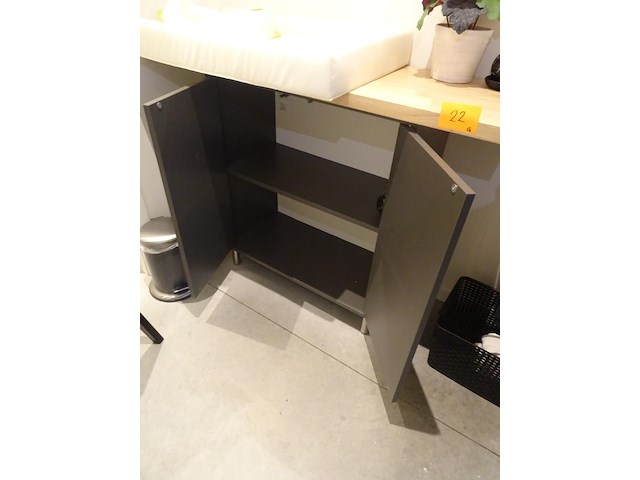 Houten meubel + spiegel - afbeelding 3 van  6