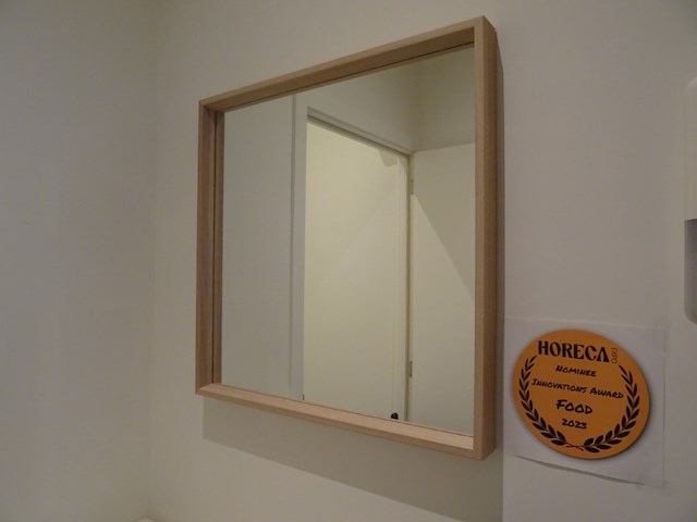 Houten meubel + spiegel - afbeelding 5 van  6