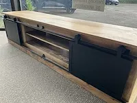 Houten multimediakast industrial - afbeelding 2 van  4