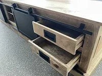 Houten multimediakast industrial - afbeelding 3 van  4
