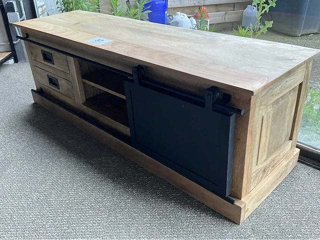 Houten multimediakast industrial - afbeelding 2 van  4