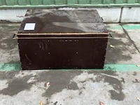 Houten opbergbox zonder bodemplaat en wieltjes afm plm 96 x 65 x 49 cm - afbeelding 1 van  2