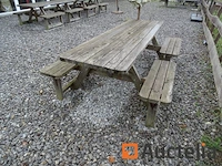 Houten picknickbank (8 zetels) - afbeelding 3 van  3