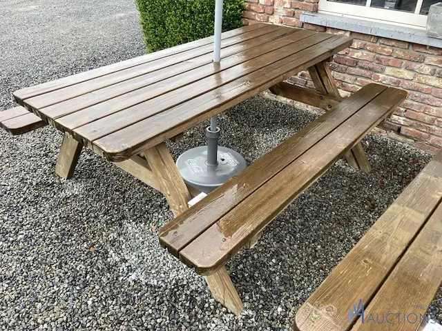 Houten picknickbank - afbeelding 1 van  3