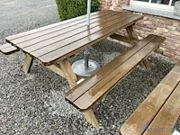 Houten picknickbank - afbeelding 1 van  3