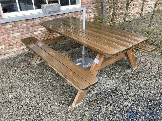 Houten picknickbank - afbeelding 1 van  3