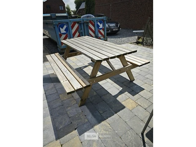 Houten picknicktafel 180x75cm - afbeelding 1 van  2