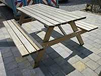 Houten picknicktafel 180x75cm - afbeelding 1 van  2