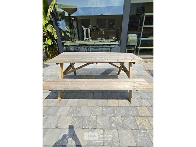 Houten picknicktafel 180x75cm - afbeelding 2 van  2
