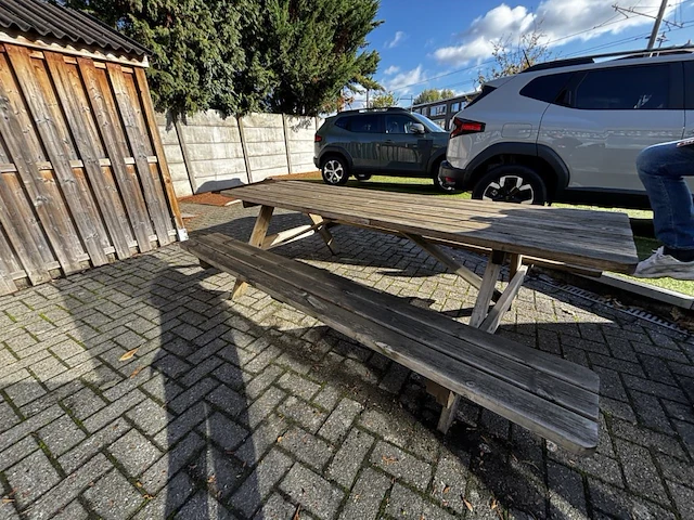 Houten picknicktafel - afbeelding 1 van  2