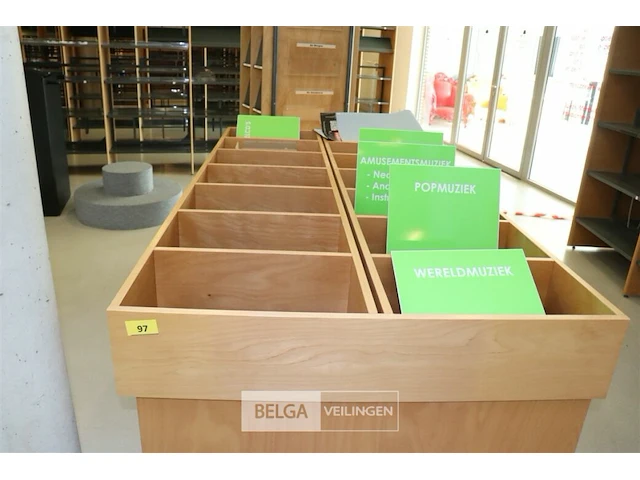 Houten platenbak - afbeelding 1 van  3