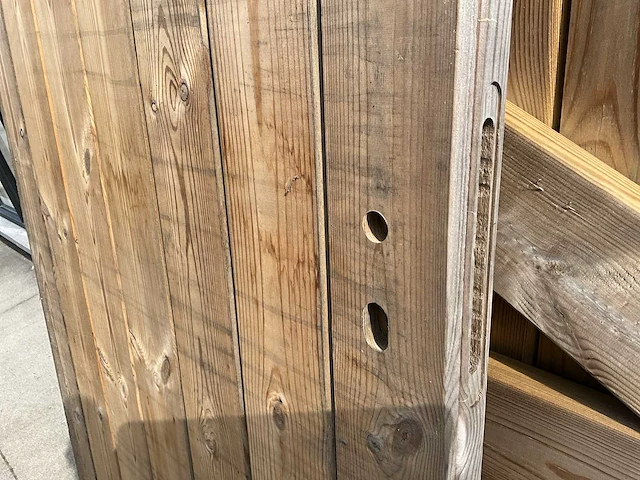 Houten poort 89x214 - afbeelding 2 van  4