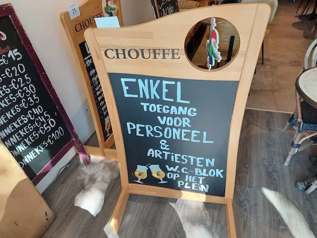 Houten reclame paneel la chouffe - afbeelding 4 van  4