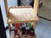 Houten rek ( zonder inhoud ) - afbeelding 2 van  2