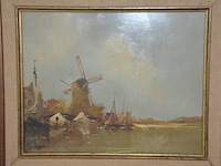 Houten rekje met 4 leggers, 6 sierstukken, schilderij - afbeelding 5 van  11