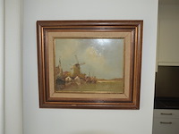 Houten rekje met 4 leggers, 6 sierstukken, schilderij - afbeelding 4 van  11