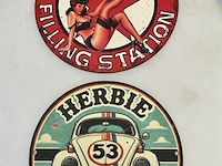 Houten retrolook bord - afbeelding 1 van  1