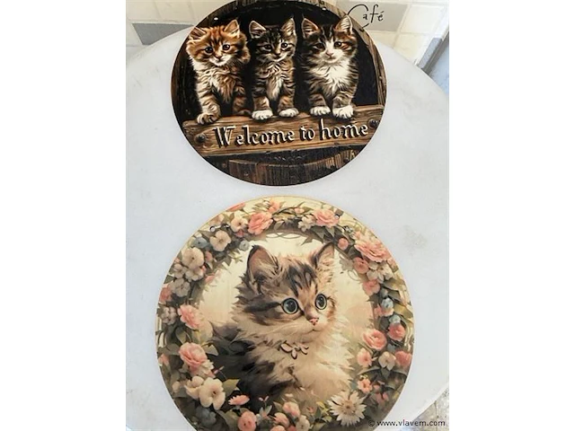Houten retrolook bord - afbeelding 1 van  1