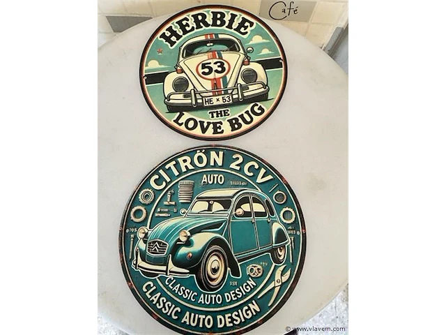 Houten retrolook bord - afbeelding 1 van  1