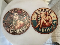 Houten retrolook sierbord rond - afbeelding 1 van  1