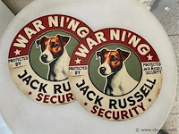 Houten retrolook sierbord rond - afbeelding 1 van  1