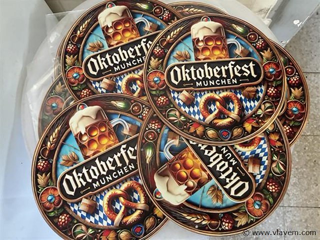 Houten retrolook sierbord rond - afbeelding 1 van  1