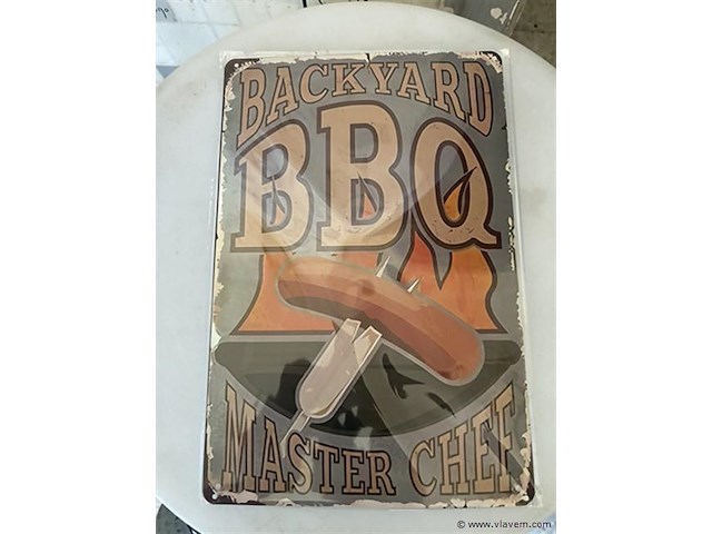 Houten retrolook sierbord rond - afbeelding 1 van  1