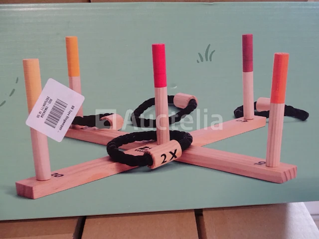Houten ring toss set - 6 jaar oud - 50x50x10 cm bs toys - afbeelding 2 van  3