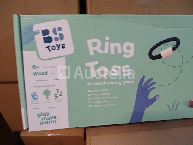 Houten ring toss set - 6 jaar oud - 50x50x10 cm bs toys - afbeelding 3 van  3