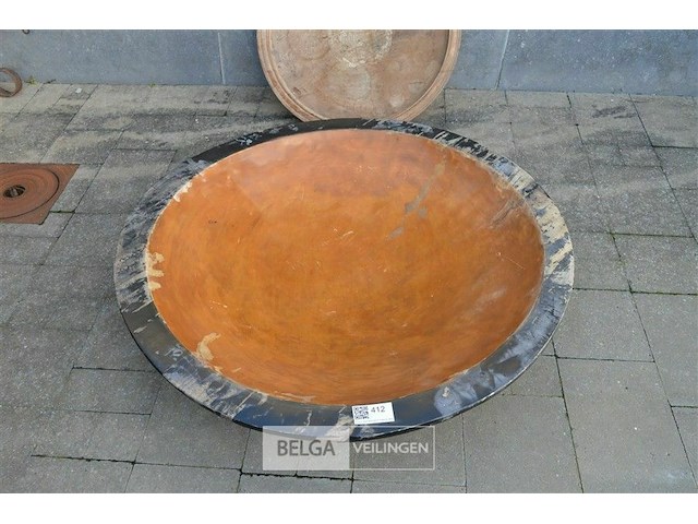 Houten schaal ø100cm - afbeelding 1 van  3