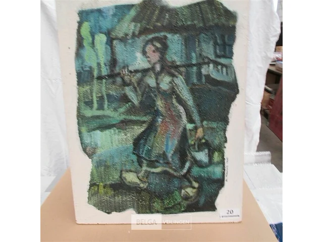 Houten schilderij br macrin 1963 - afbeelding 2 van  3