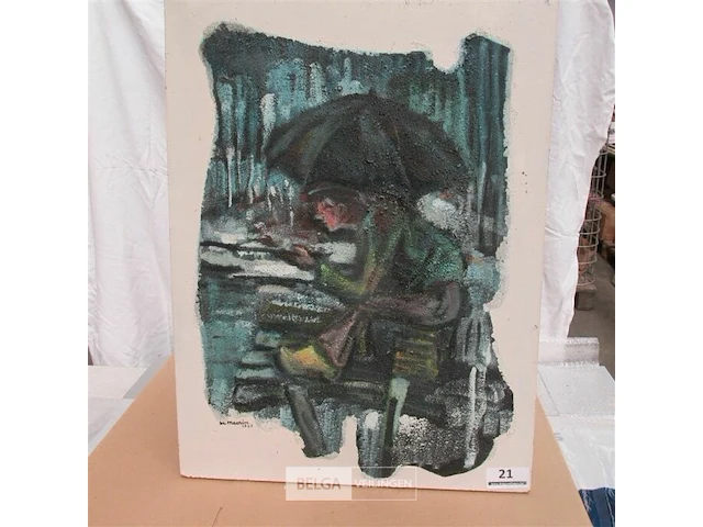 Houten schilderij br macrin 1963 - afbeelding 1 van  4