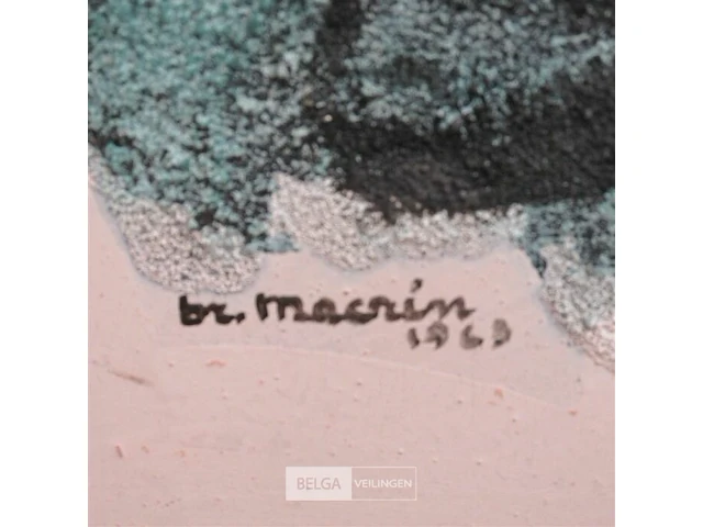 Houten schilderij br macrin 1963 - afbeelding 2 van  4