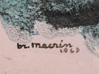Houten schilderij br macrin 1963 - afbeelding 2 van  4