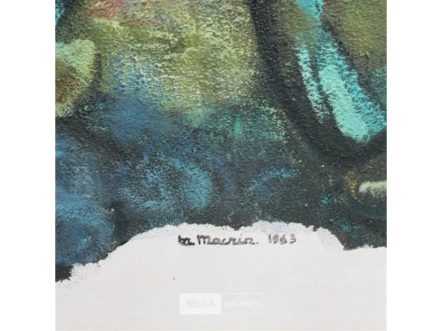 Houten schilderij br macrin 1963 - afbeelding 2 van  4