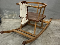 Houten schommelpaard (bruin) - afbeelding 2 van  2