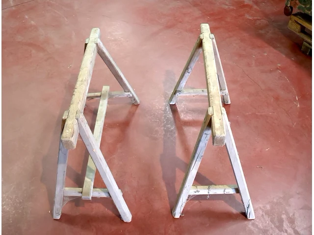Houten schraag (x2) - afbeelding 3 van  4
