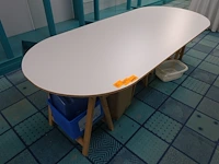 Houten schragen + tafelbladen - afbeelding 2 van  6