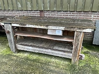 Houten schrijnwerkers werkbank (2x) - afbeelding 1 van  6