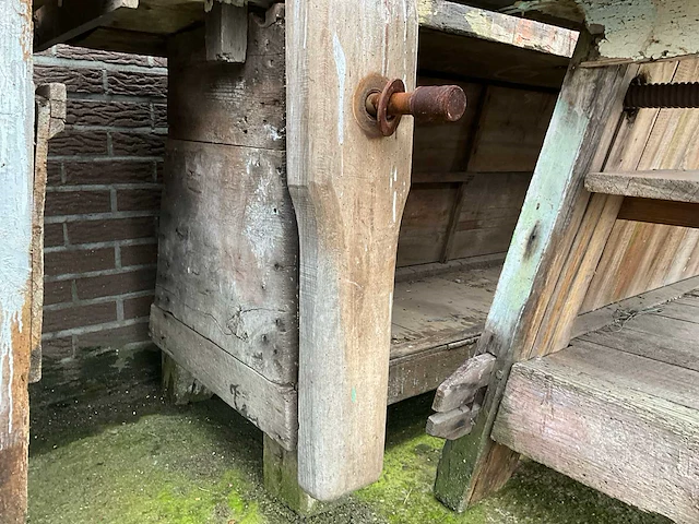 Houten schrijnwerkers werkbank (2x) - afbeelding 5 van  6
