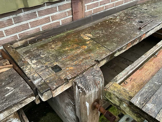 Houten schrijnwerkers werkbank (2x) - afbeelding 6 van  6