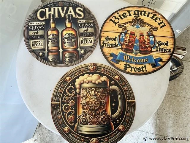 Houten sierbord retrolook - afbeelding 1 van  1