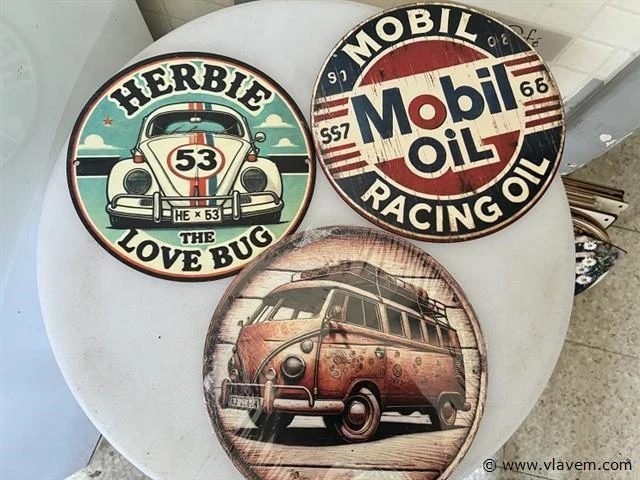 Houten sierbord retrolook - afbeelding 1 van  1