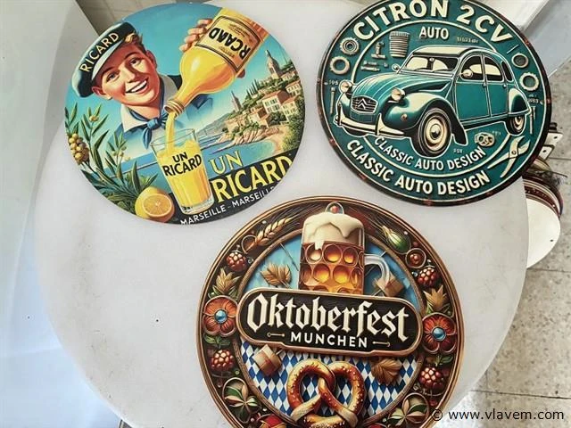 Houten sierbord retrolook - afbeelding 1 van  1