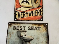 Houten sierbord retrolook - afbeelding 1 van  1