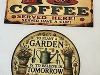 Houten sierbord retrolook - afbeelding 1 van  1