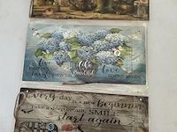 Houten sierbord retrolook - afbeelding 1 van  1