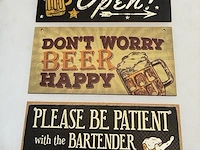Houten sierbord retrolook - afbeelding 1 van  1