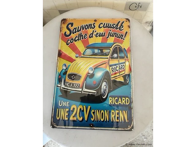 Houten sierbord retrolook - afbeelding 1 van  1